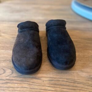 UGG Black Suede Slip-On Footwear